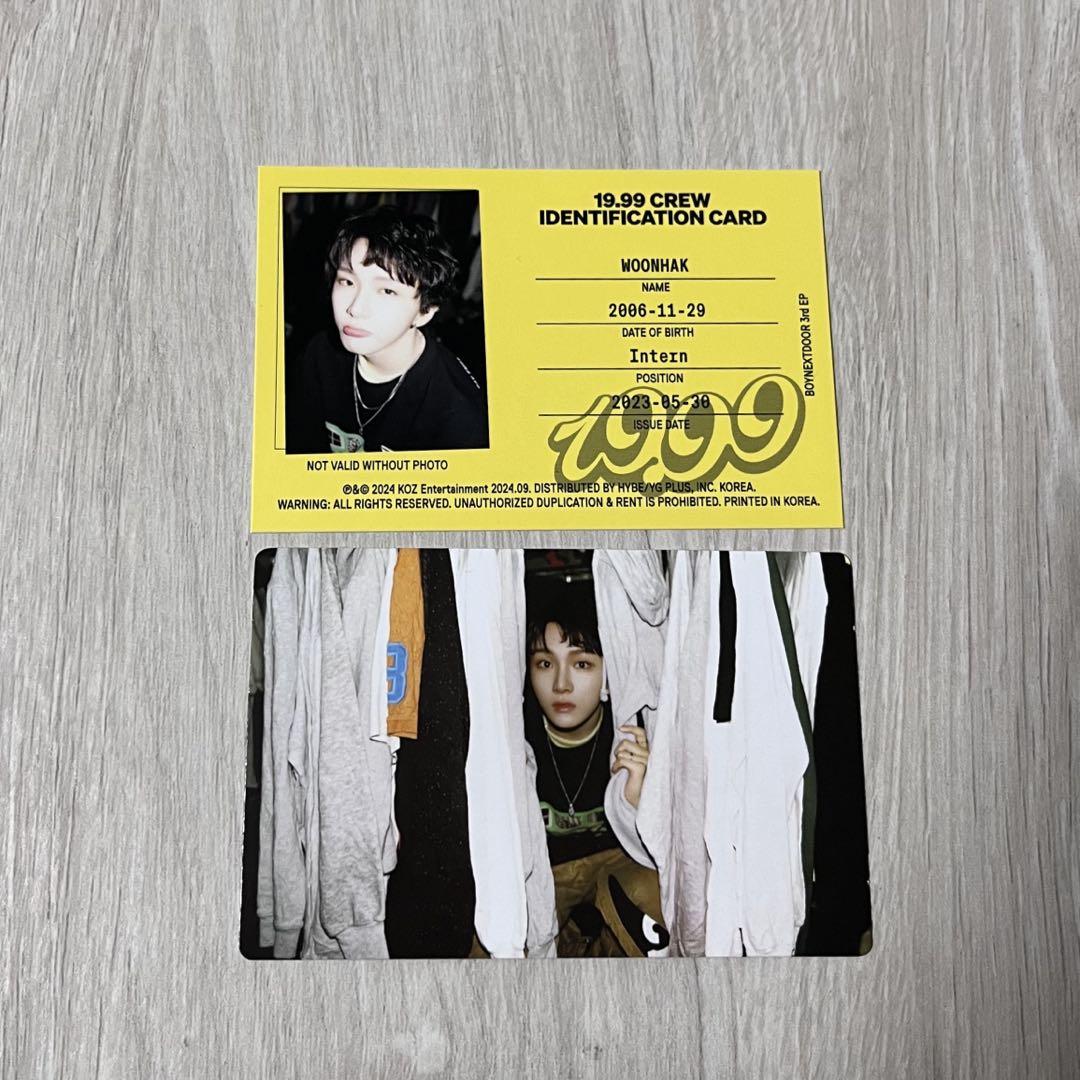 boynextdoor and 通常盤 ユニットトレカ ジェヒョン　ウナク boynextdoor and 通常盤 ユニットトレカ ジェヒョン ウナク