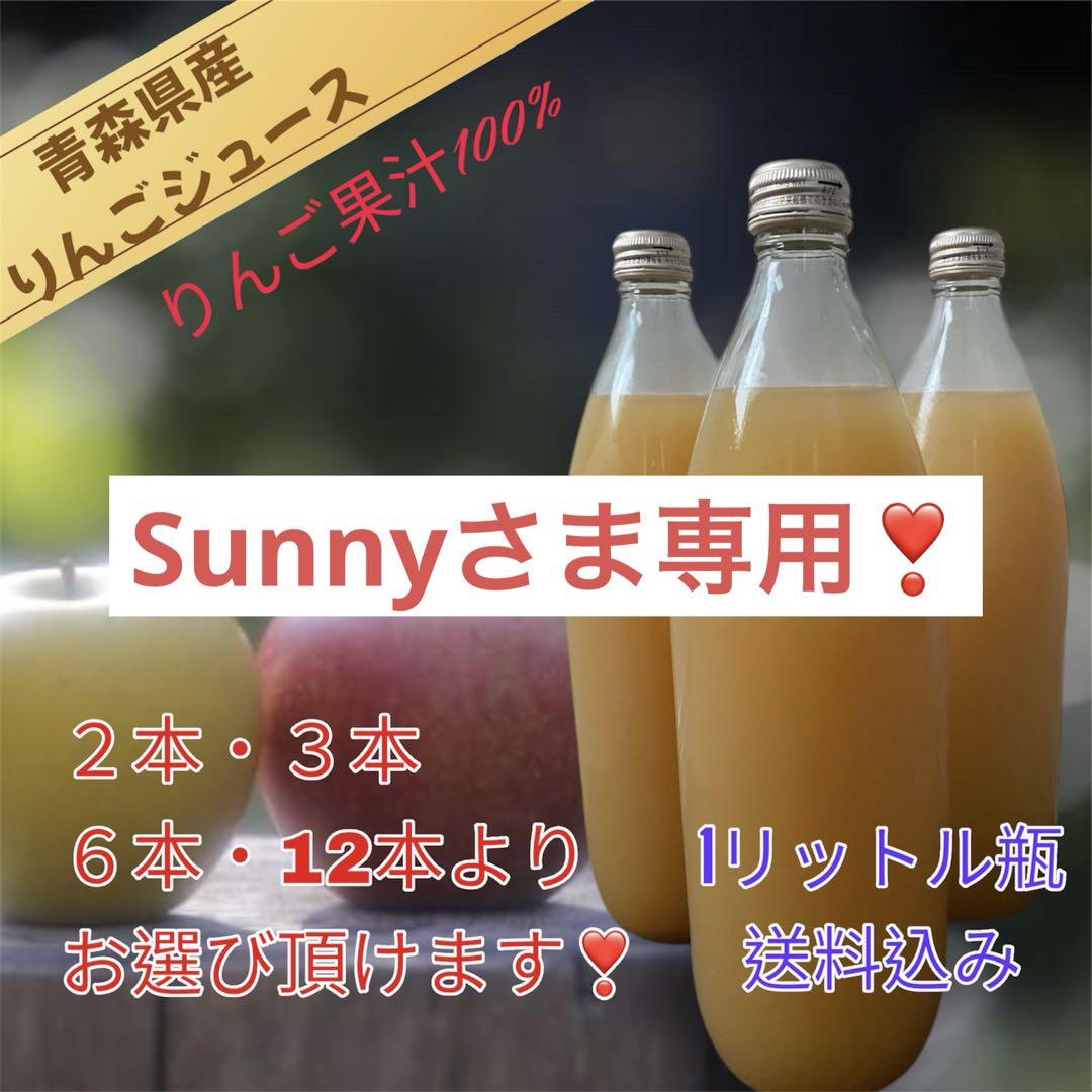 青森県産 りんごジュース 100% 1リットル瓶 （無添加 ストレート