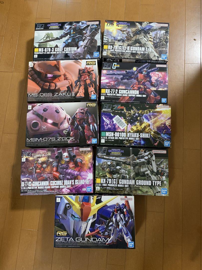 ガンプラ　まとめ売り　RG 9機　セット スーパー・ナパームやガンダム・ハンマーなどが付属！ガンプラ