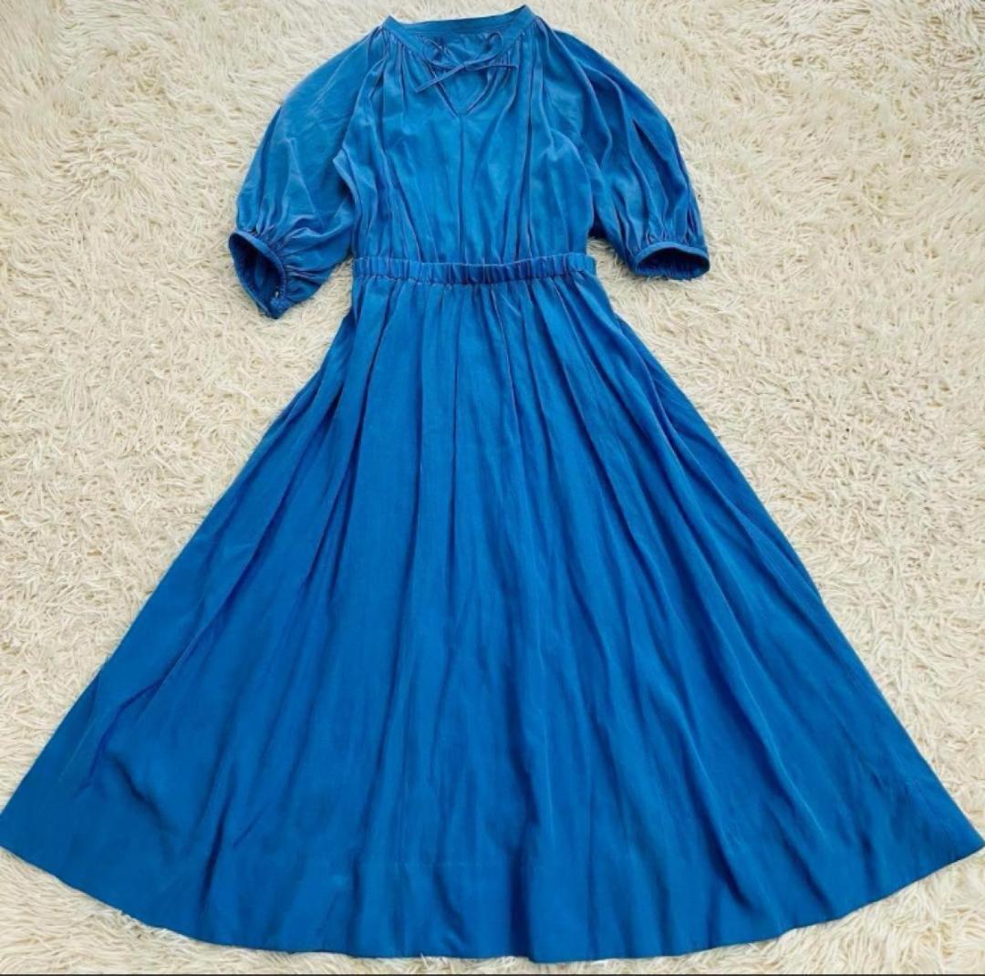 ANAYI アナイ ライトローンギャザーフレアワンピース（中古