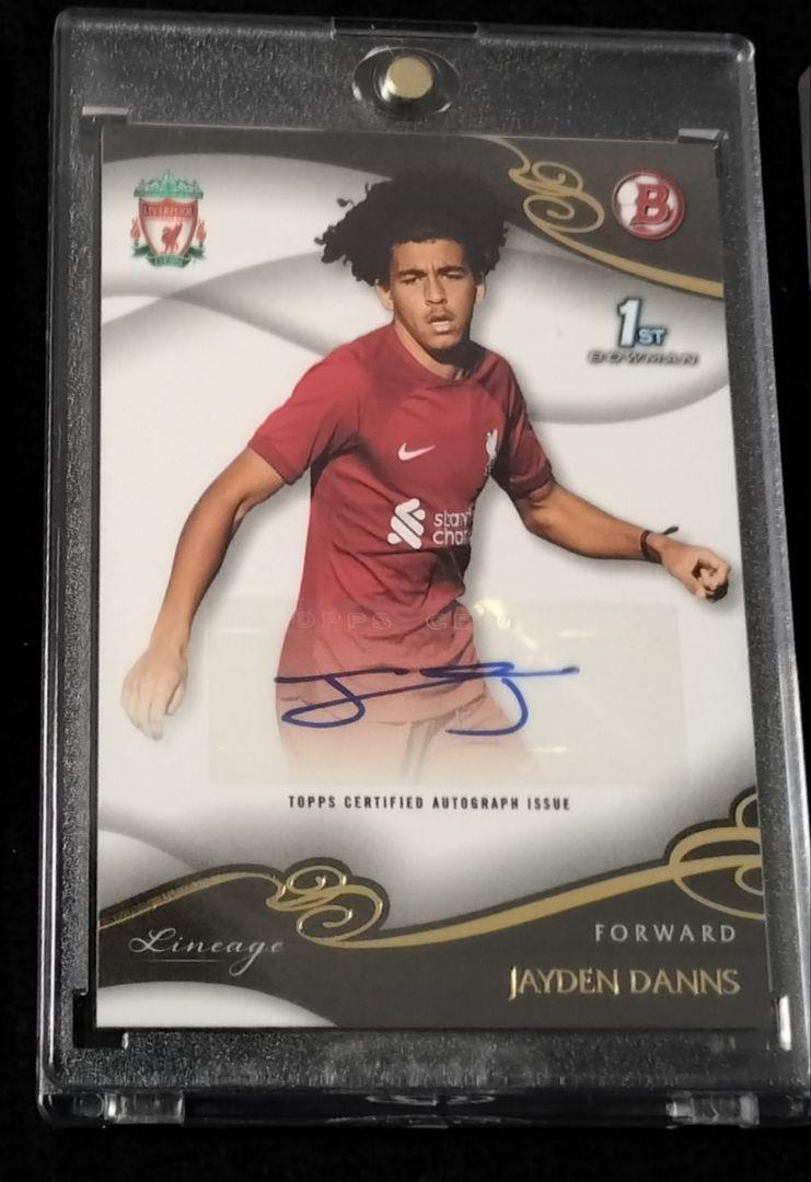 ジェイデン・ダンズ 直筆サインカード リバプール Topps Lineage