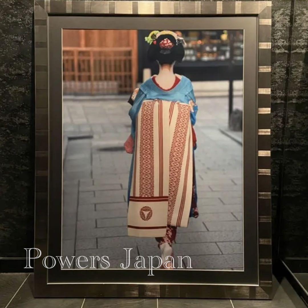 舞妓 大型 芸妓 京都 祇園 着物 ポスター 額装 舞妓さん アート