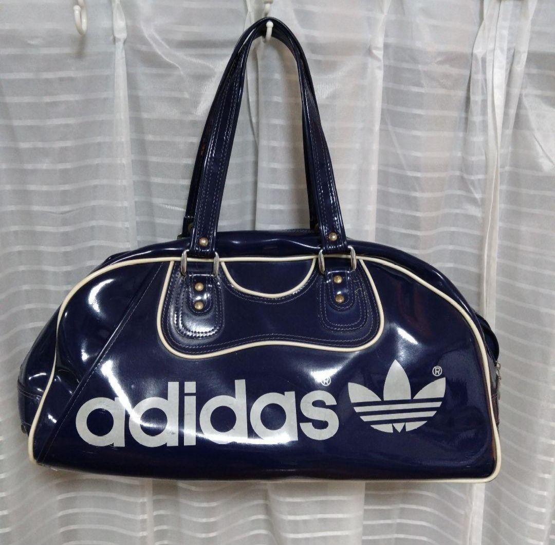 80S オールド　アディダス　オリジナルス　ビンテージ　バッグ アディダス 80s ビンテージ バッグ エナメル 茶色 OASIS - メルカリ