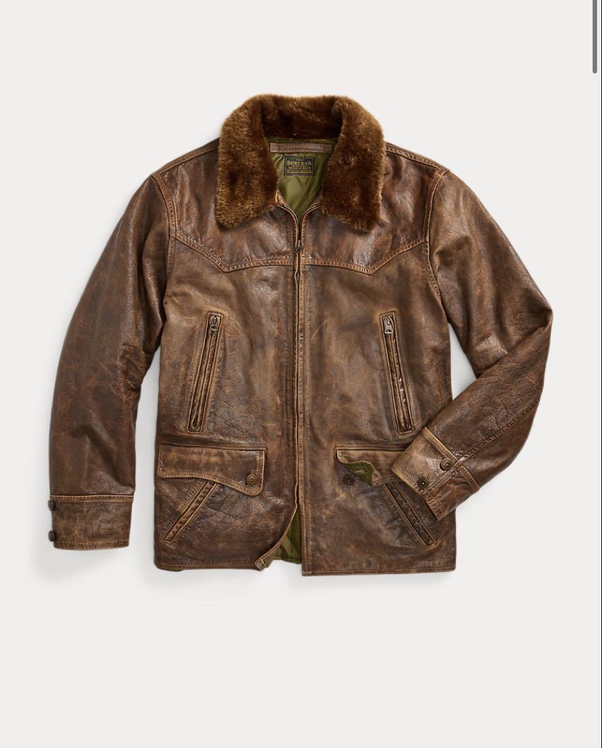 カーコートPINEALJETLEATHERホースハイド RRLクラクトcalee