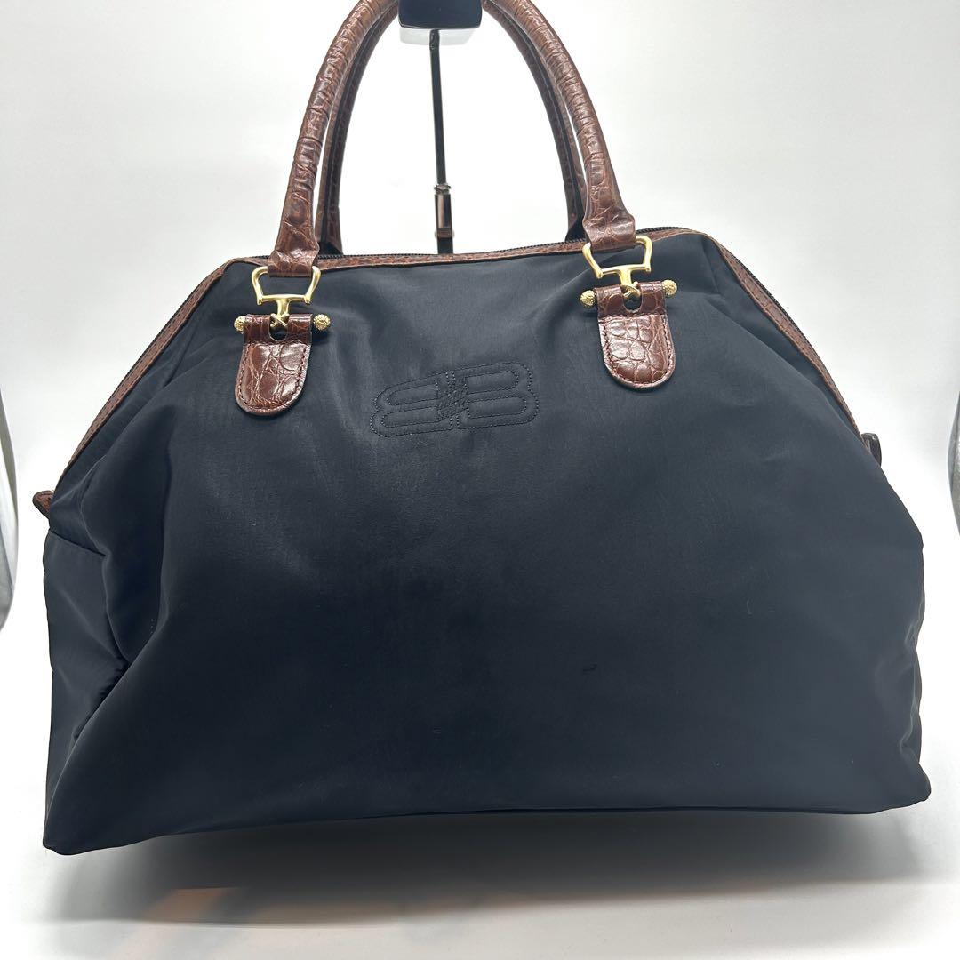 美品✨バレンシアガ レザー ナイロン ボストンバッグ 旅行 大