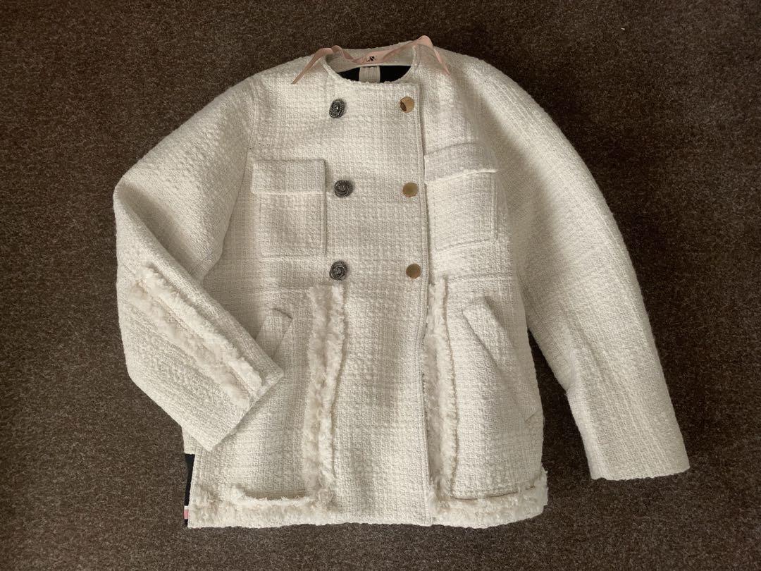 【極美品】N°21 ヌメロヴェントゥーノ24AW ツイードジャケット 36 白 N°21 ツイードジャケット（極美品N°21 ヌメロヴェントゥーノ24AW