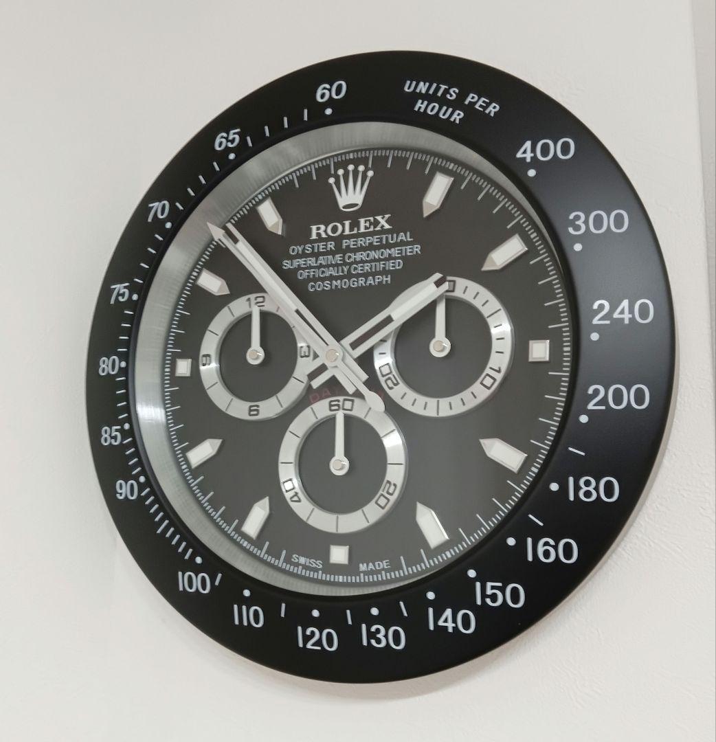 ロレックス　ROLEX デイトナ　掛け時計　ノベルティ Amazon.co.jp: ULOVEJOY 掛け時計 電波 静音 シルバーロレックス
