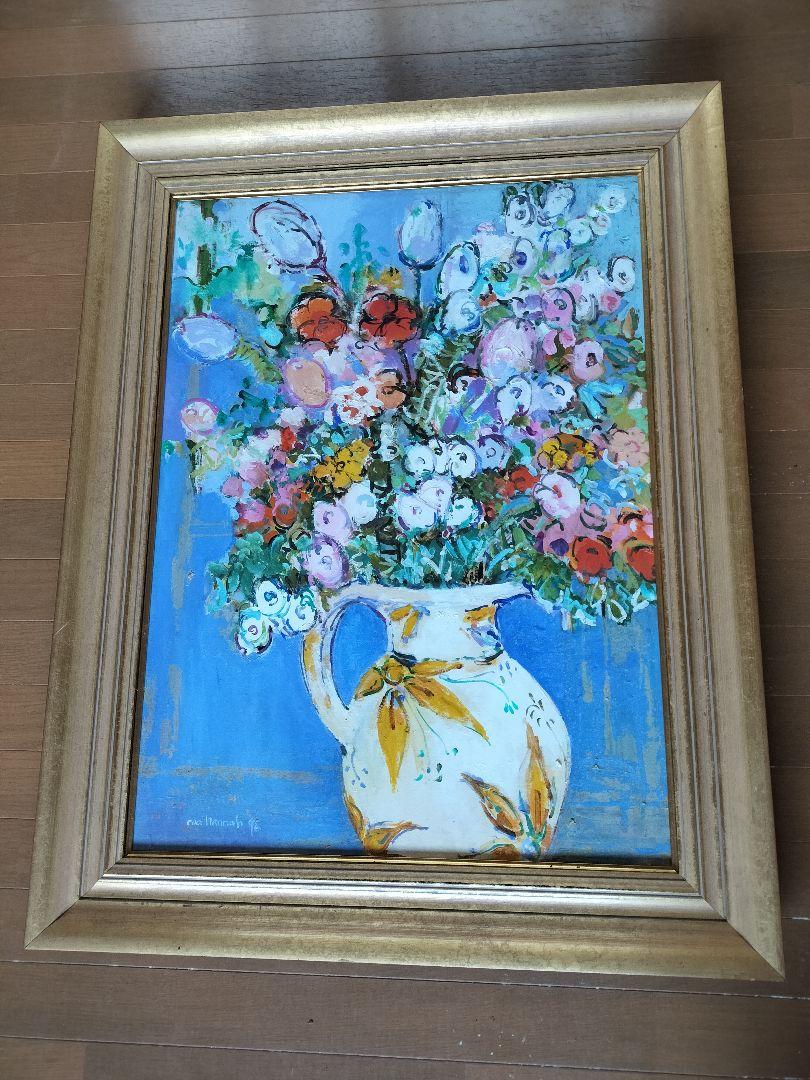 油彩画 花瓶の花 作品（油絵 花瓶の花 MA2874 油彩画）