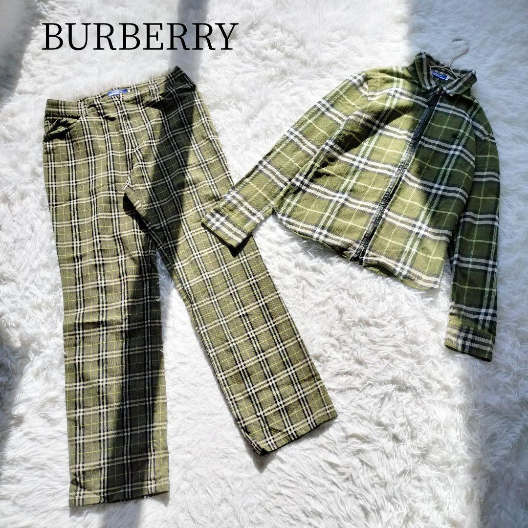 BURBERRY/バーバリー】【M】セットアップ チェック 刺繍ロゴ
