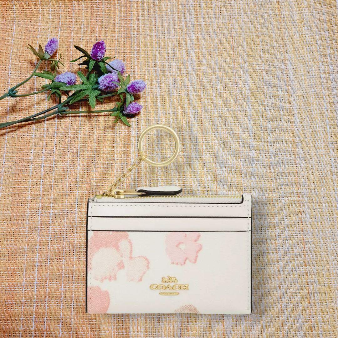 COACH コーチ ミニ スキニー ID ケース・フローラル プリント