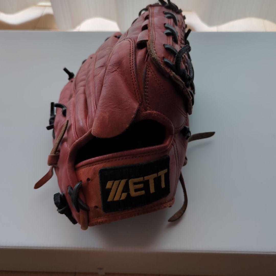 ZETT 野球用レザーグローブ 赤 （ZETT PROSTATUS 赤 レザー 硬式