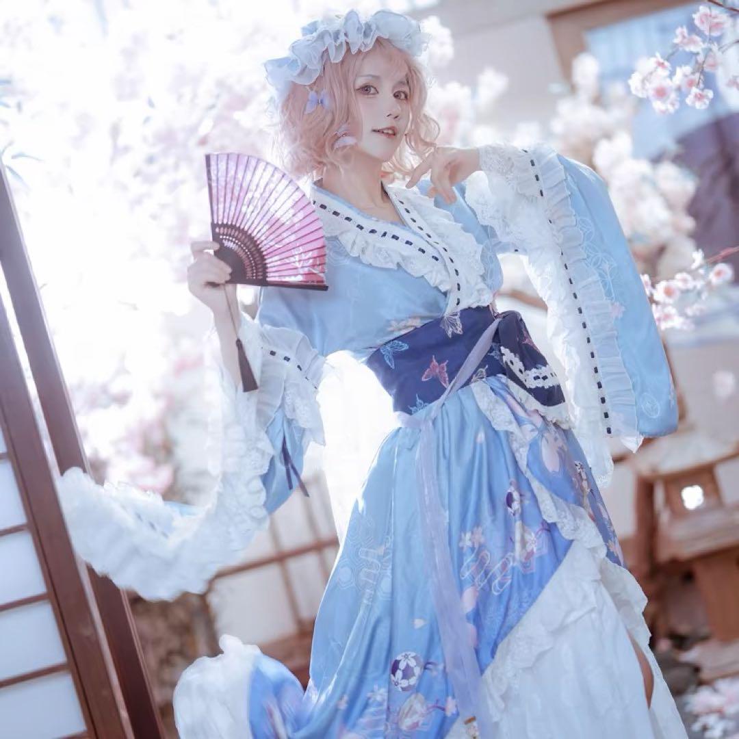 東方　東方Project 幽々子　西行寺幽々子　コスプレ 東方Project 西行寺幽々子 コスプレ衣装 （東方Project 西行寺