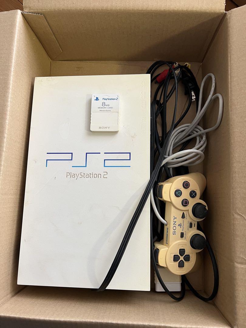 ★箱付★PS２本体スリム（SCPH-90000）セラミックホワイト フルセット ☆箱付☆PS2本体スリム（SCPH-90000）セラミックホワイト フル