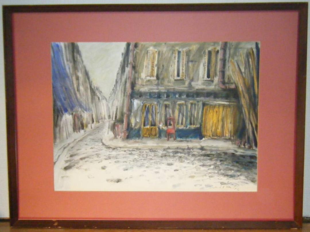 絵画 作者不詳 サイン有 水彩 風景画 逸品 P168 （絵画 Sachiko