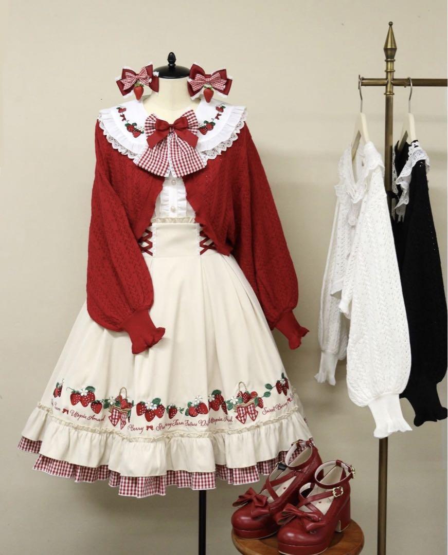 新品 Amavel Strawberry Farmフリルブラウス スカート（◇Fruits