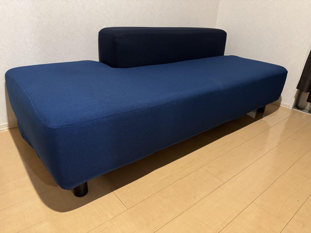 無印良品ソファベンチ本体+カバー(インクブルー×ネイビー