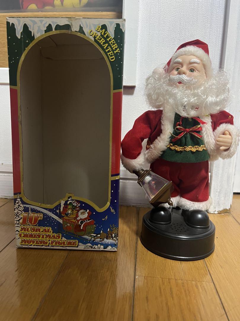 値下げしました！【美品】90cmのアンティークなサンタクロース サンタクロース MUSICAL CHRISTMAS MOVING FIGURE（Vintage