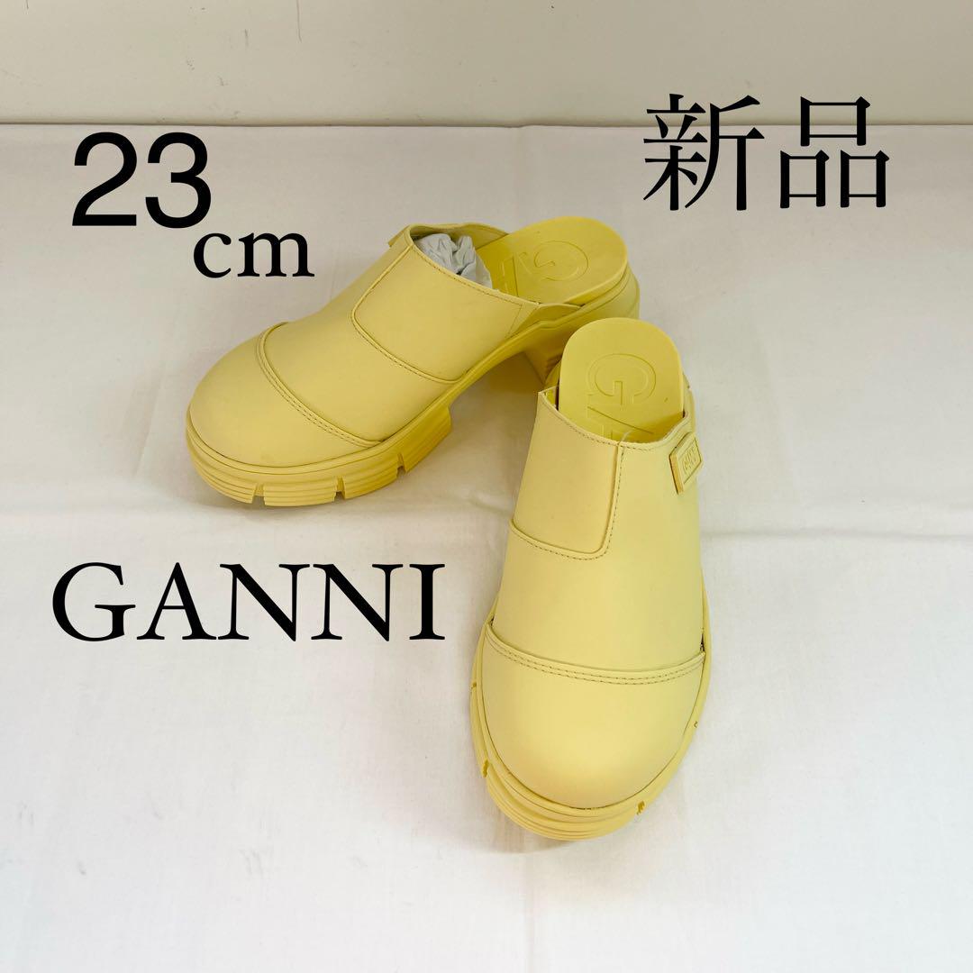 GANNI ガニー ラバーミュール サボサンダル イエロー 24cm GANNI ガニー ラバーミュール サボサンダル イエロー 23cm(楽天
