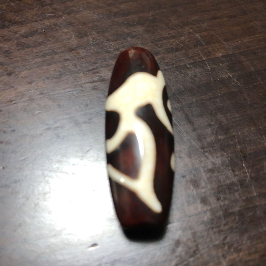 西蔵上肯護摩供龍紋一眼虚空蔵菩薩梵字（タラーク）天珠 （超