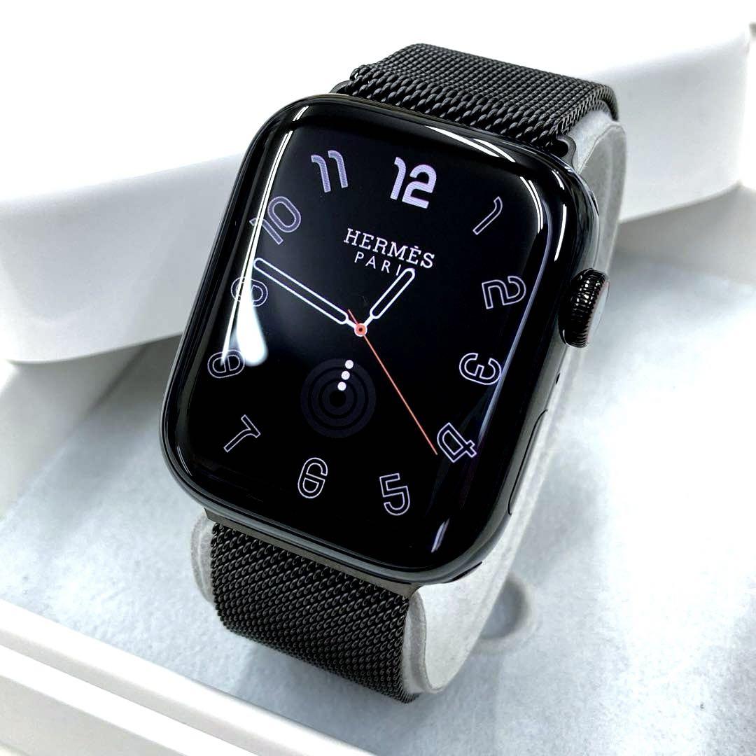 HERMES apple watch series8 45mm ブラック 142（新作「アップル