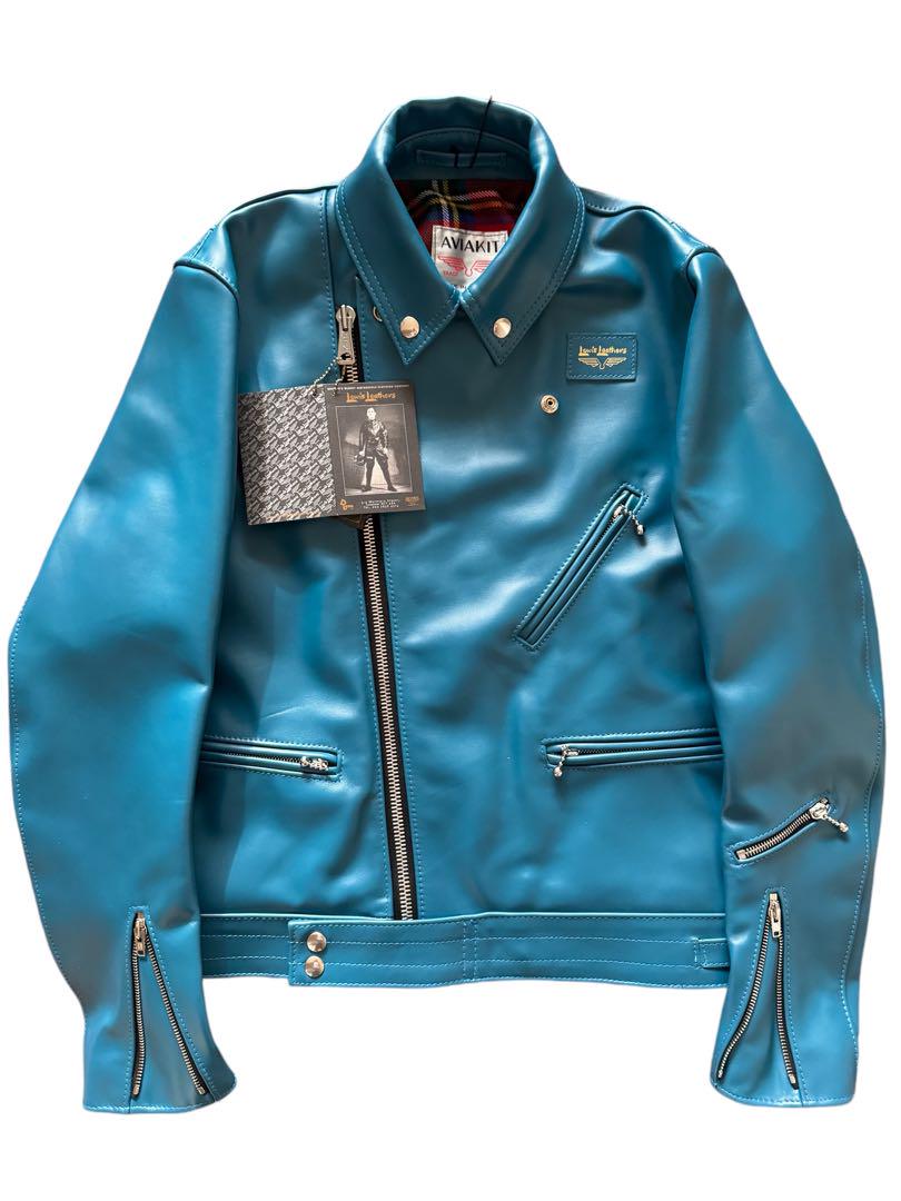 ルイスレザー サイクロン　ヴィンテージターコイズ Lewis Leathers - 【超希少品】ルイスレザー カウ×ヴィンテージ