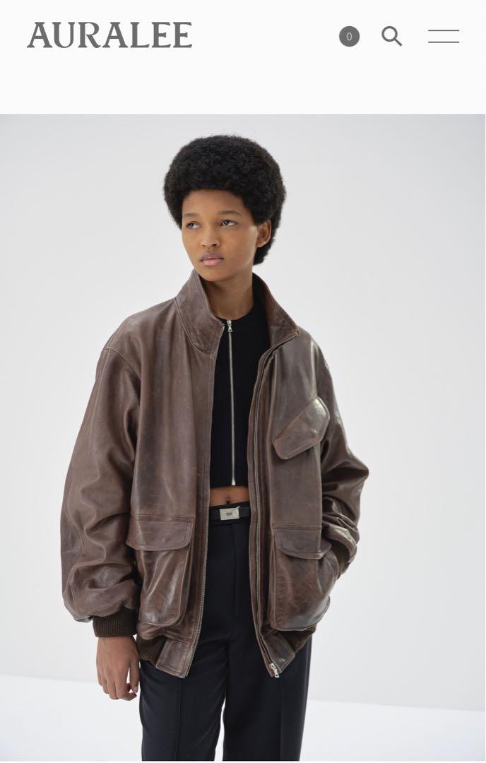 HEAVY LAMB LEATHER ZIP BLOUSON auralee（AURALEE HEAVY LAMB