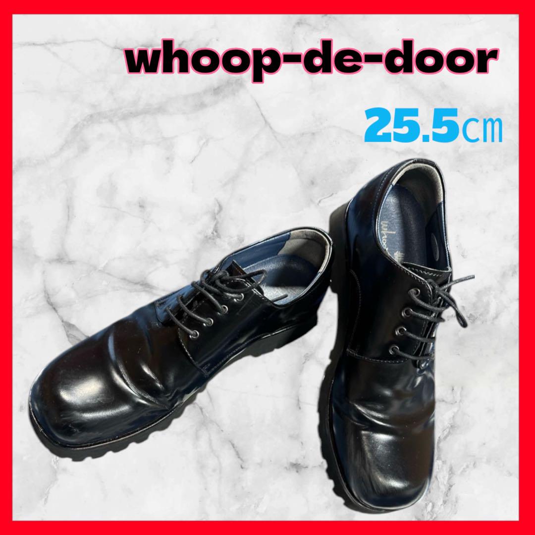 ♪ whoop-de-door 天然本革 スクエアトゥシューズ 25.5㎝（セミ