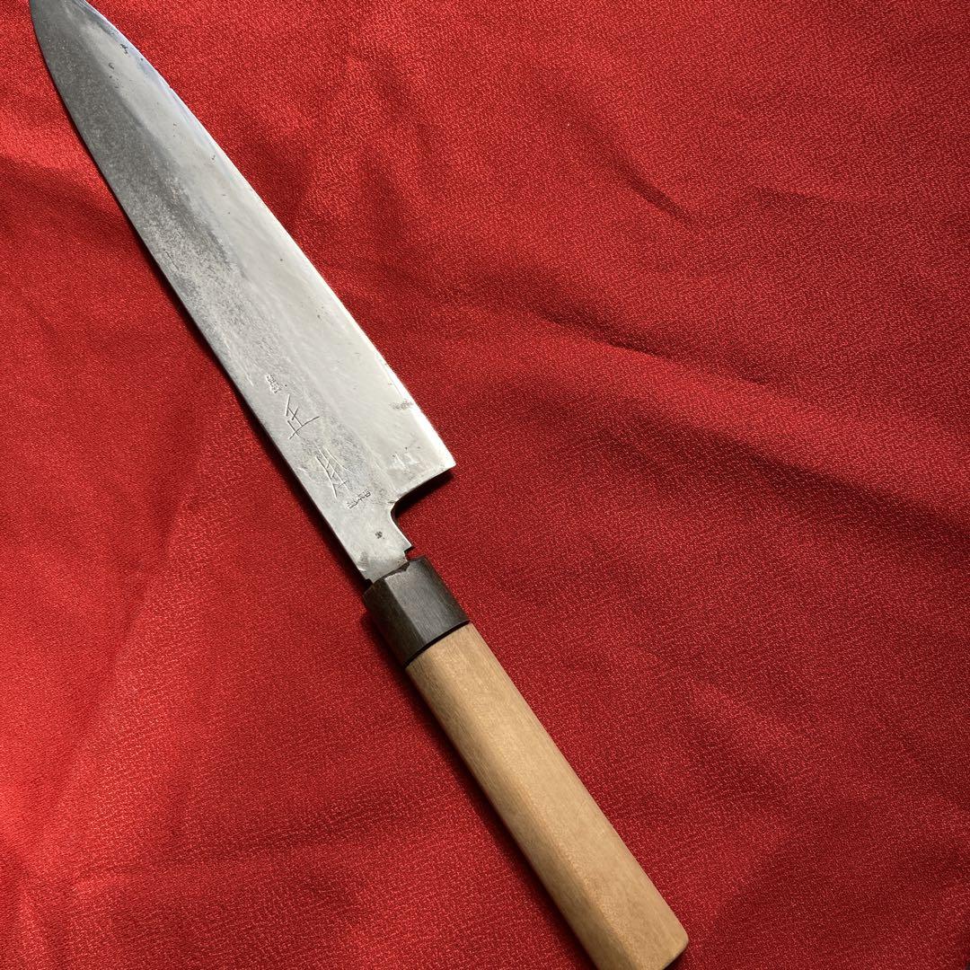 包丁　牛刀　正本　最上　刃渡り26cm サビ有り 包丁 牛刀 正本 最上 刃渡り26cm サビ有り