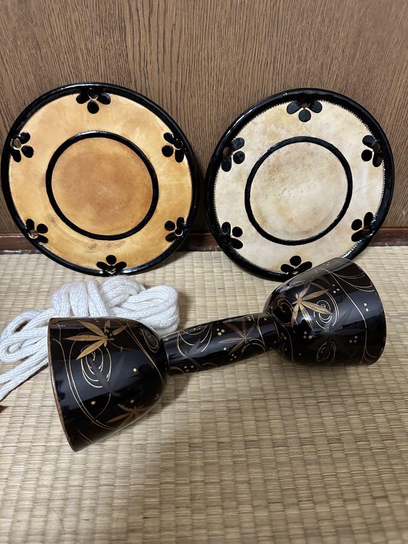 小鼓 鼓 和楽器 蒔絵 能楽 骨董品 太鼓（小鼓 和楽器 太鼓 締