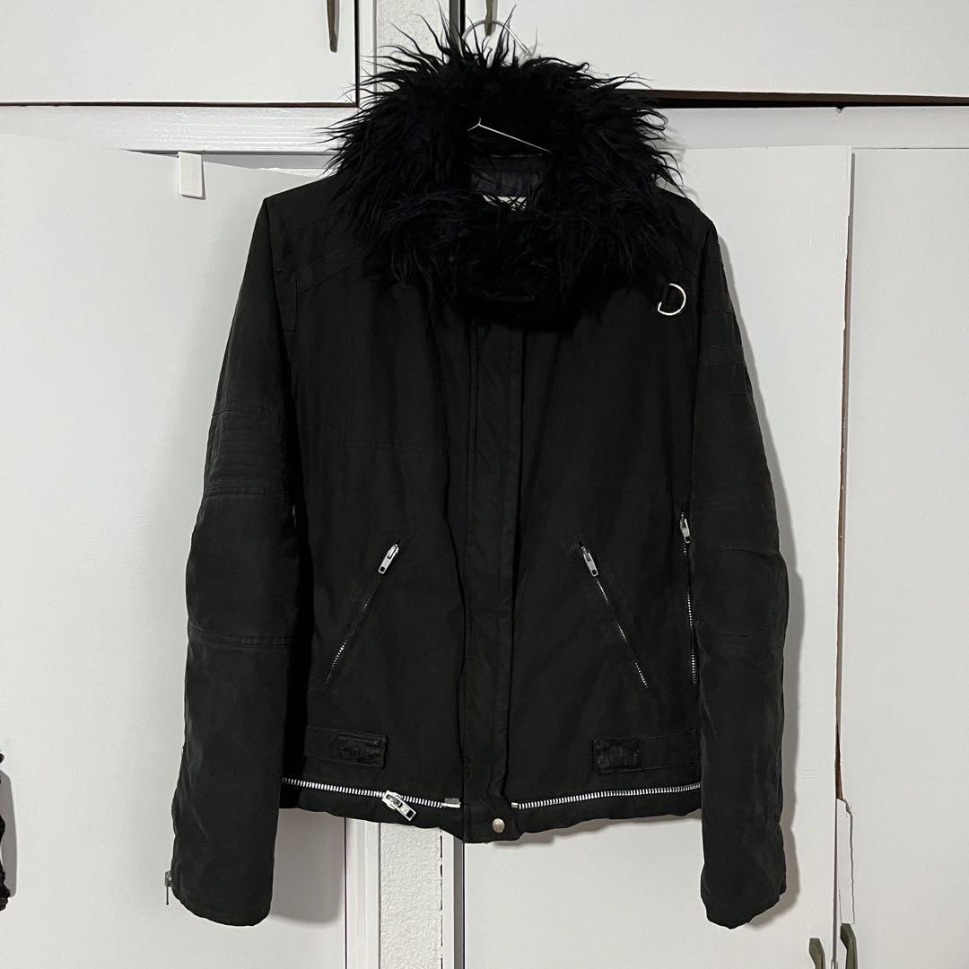 ジャケット・アウター HELMUT LANG / 1999 astro biker coat Helmut Lang (b. 1956) Astro Biker Jacket Black & Beige AW