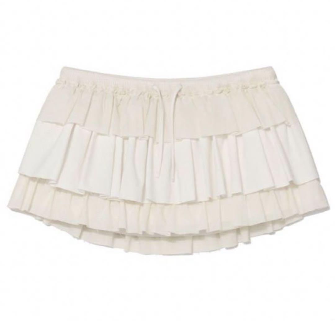 GLOWNY GIRLFRIEND RUFFLE MINI SKIRT（GIRLFRIEND RUFFLE MINI