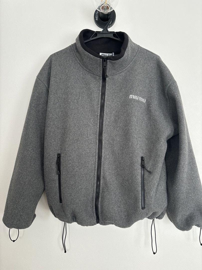 ら*ち様 miumiu フリース　ジャケット　size:S 日本未入荷】オーバーサイズ フリース スウェッジャケット