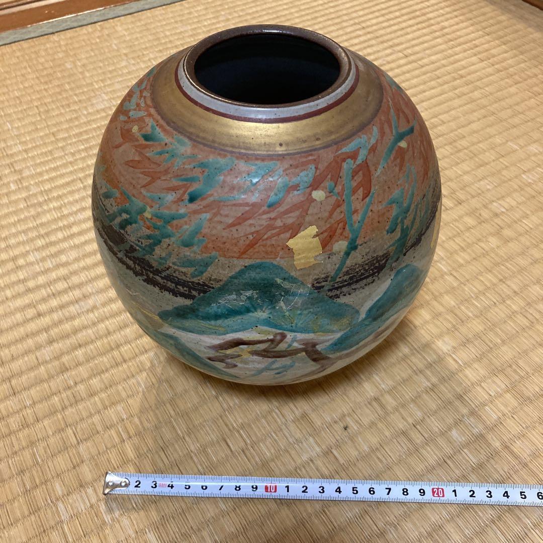 多色陶器花瓶 自然風景デザイン 約18cm 多色陶器花瓶 自然風景デザイン 約18cm （フラワーベース
