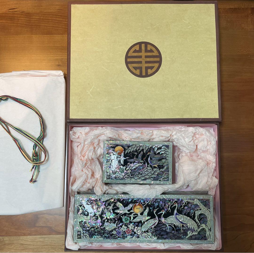 螺鈿小箱　シェルボックス　螺鈿漆器　螺鈿細工　螺鈿工芸品 楽天市場】漆器 小箱 螺鈿（らでん） 螺鈿装飾 錆絵花鳥 高岡