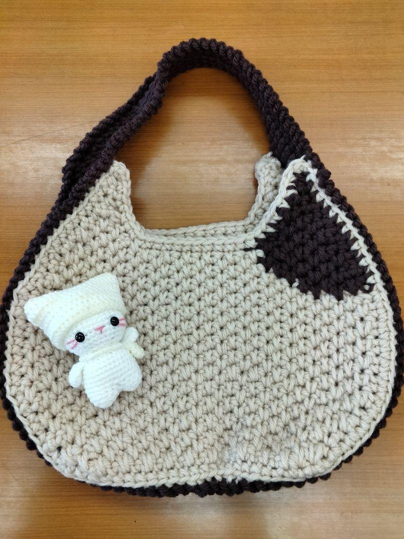 猫の形 グラニーバッグ ぬいぐるみ付き （受注製作>=NEW=秋冬