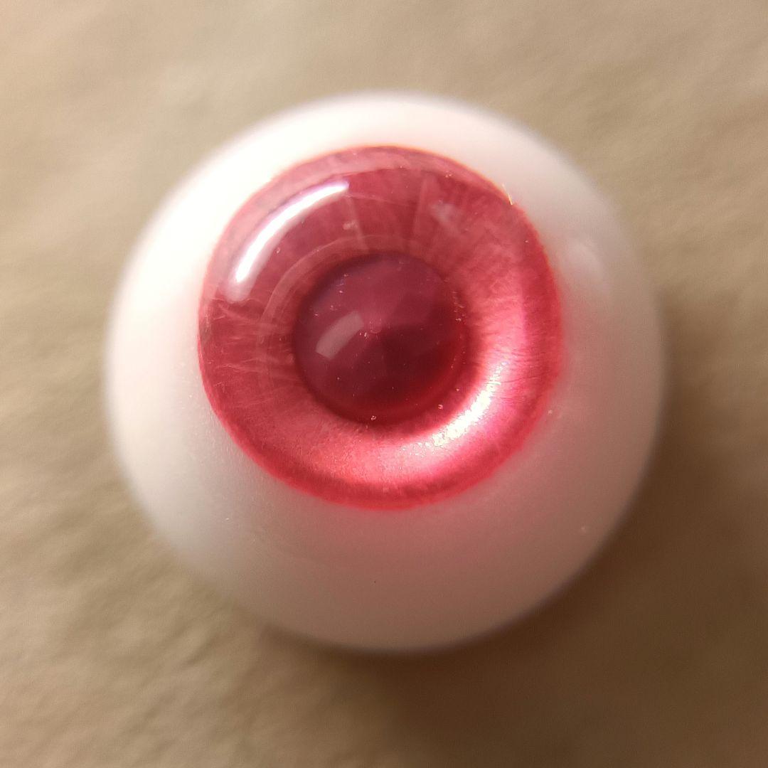 レジン製 11mmドールアイ レジンアイ 朱紅 （受注】15,16,18mm