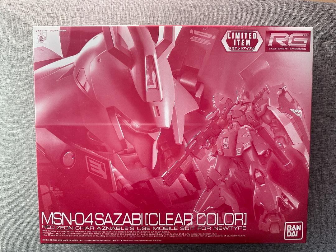 RG MSN-04 SAZABI [CLEAR COLOR] 限定版クリアカラー BANDAI Event Limited RG 1/144 MSN-04 SAZABI [CLEAR COLOR