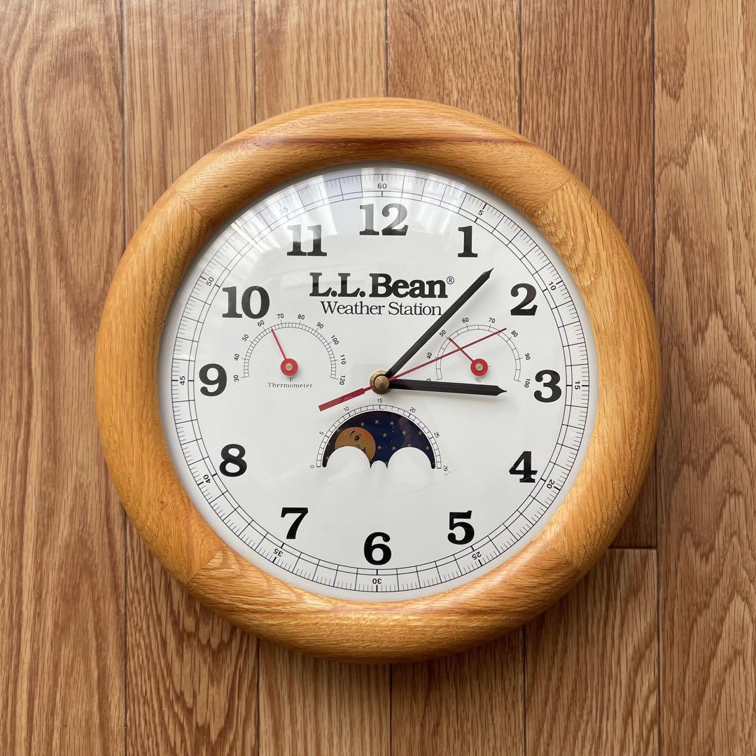エルエルビーン 壁掛け 時計 ウェザーステーション（L.L.BEAN