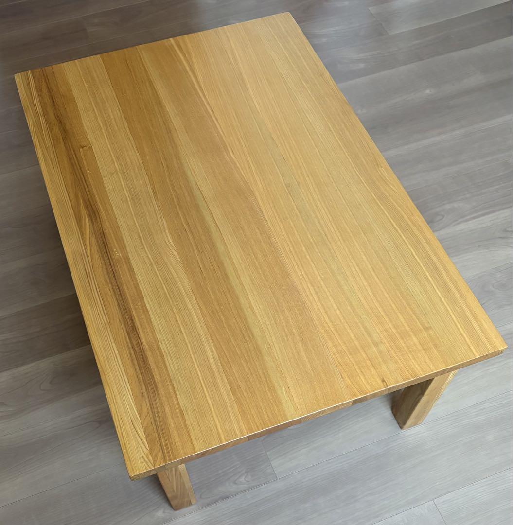 無印良品 タモ材ローテーブル 90x60cm （無印良品 MUJI タモ材