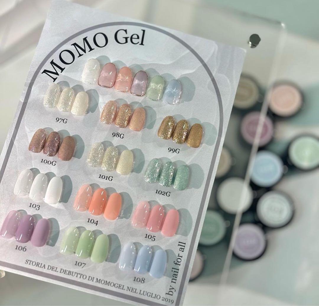モモジェル　momジェル　70色　カラーチャート　公式台紙付き 楽天市場】□カラージェル MOMO by nail for all 3g 61-72 《10