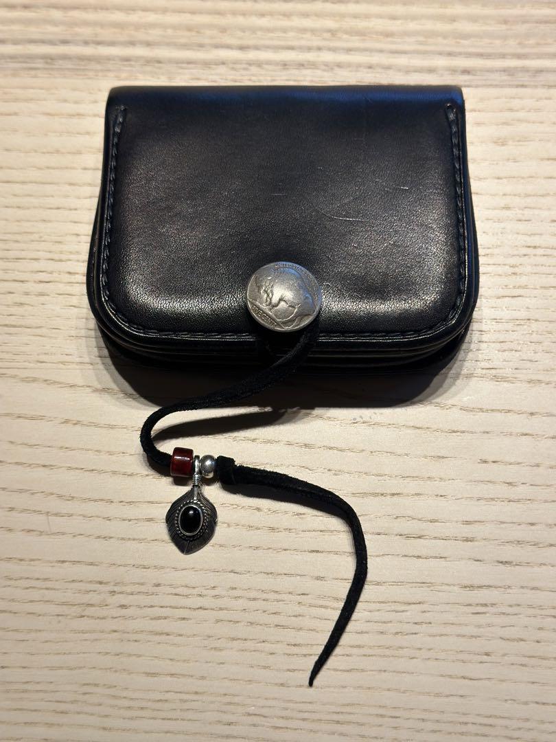 goros-黒の小銭入れ、厚手タイプ （極美品】ゴローズ 厳つ 金