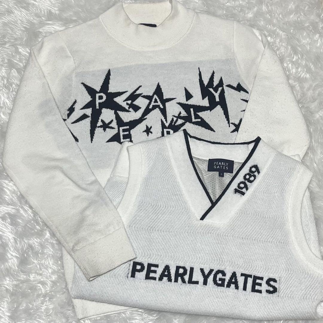 PEARLY GATES 星柄ニットセーター＆ベストセット 2024FW PEARLY GATES 星柄ニットセーター＆ベストセット くらう 2024FW