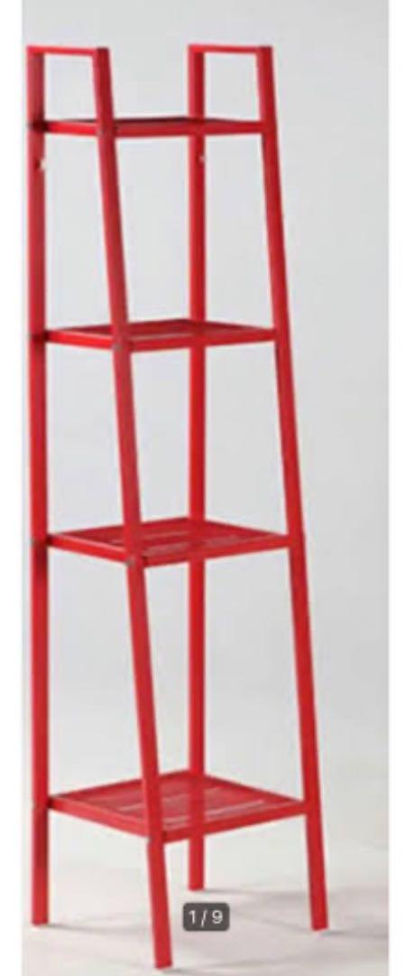 IKEA LERBERG シェルフユニット レッド 廃盤品 （廃盤商品】IKEA
