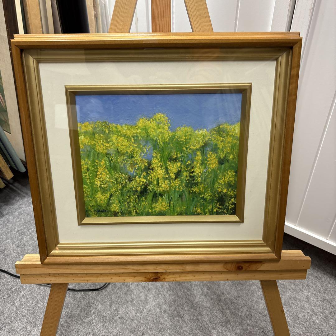 油絵　青いバラ　山田清光 油絵 青いバラ 山田清光