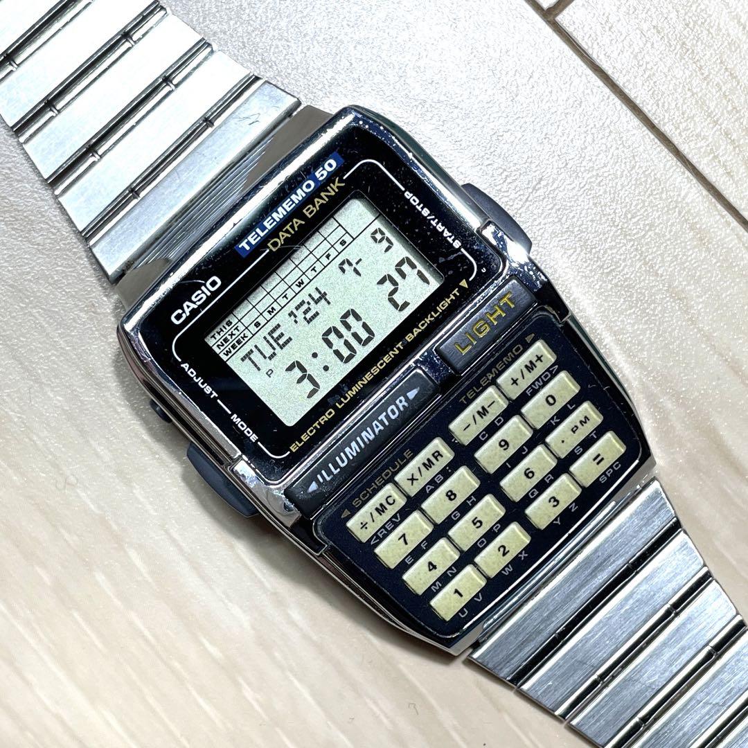 CASIO DATA BANK TELEMEMO50 腕時計 Casio Data Bank DB-530 Quartz Module 2145 Digital Vintage