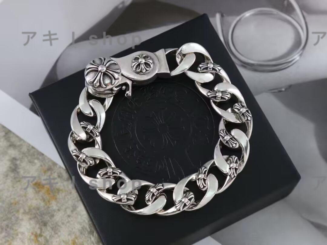 クロムハーツ Chrome Hearts ブレスレット 十字20cm（クロム