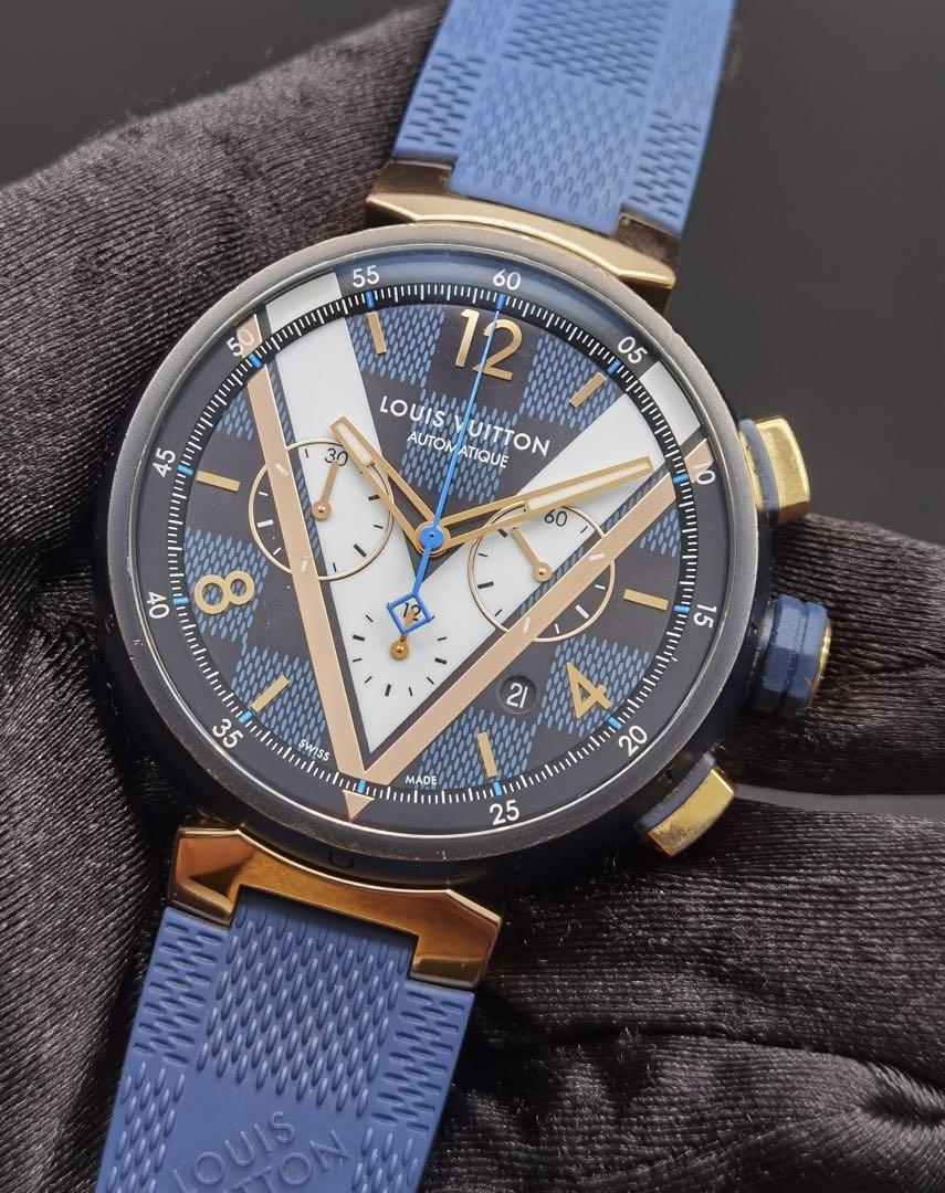 ルイヴィトン LOUIS VUITTON クロノグラフ QA090 メンズ自動巻