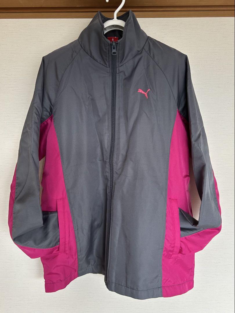 【ラッピング不可】 PUMA グレー/ピンク M レディース 】ウィンドブレーカー ウォーキング・ランニングウェア