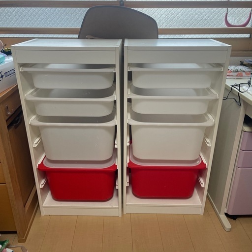 IKEA　イケア　TROFAST　トロファスト　ケース2個付き　中古 IKEA トロファスト 引き出しの中古が安い！激安で譲ります・無料