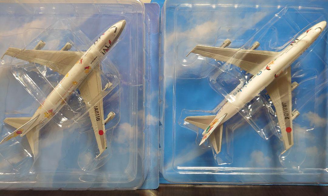 【JAL旅客機コレクション】リゾッチャ5機セット（模型本体のみ）【レア出品？】 arichin JAL旅客機コレクションNo75のB747-300SRのリゾッチャ